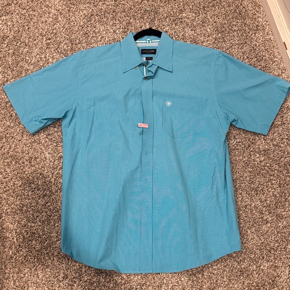 Ariat Men's Pro Series Teal Button Down Shirt